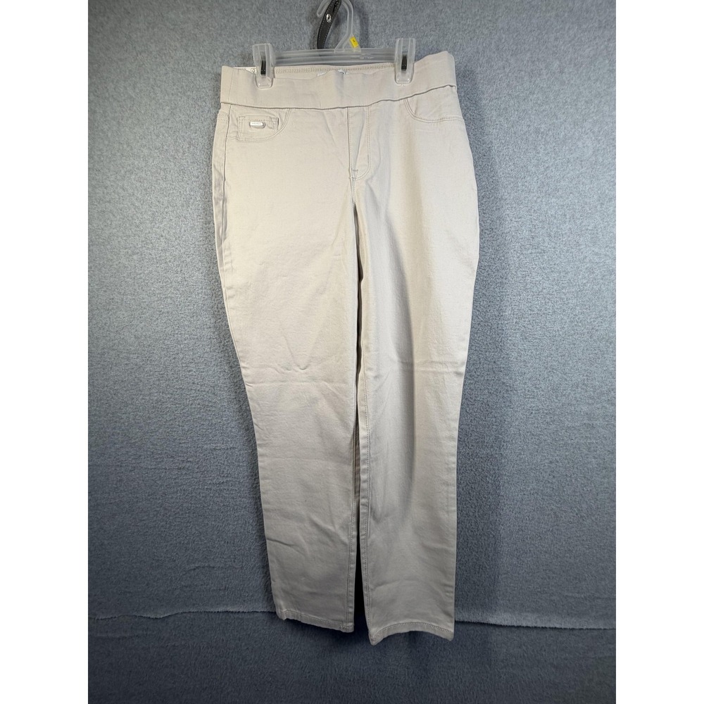 Nine West Jeans Womens 6 Beige Heidi Pull-On Crop Skinny Yoga Stretch Denim